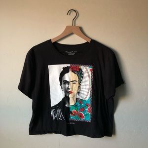 Frida Kahlo Crop Top - Graphic Tee - XLarge